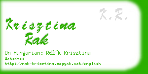 krisztina rak business card
